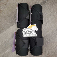 4 Stretchy Nylon Leg Wraps *vgc, clean, mnr pilly & faded edges, older?
