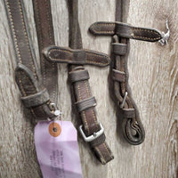 Soft Rsd Padded Bridle, Rubber Reins, Buckles *gc, NO Flash, clean, older, mnr dirt, rubs & film, repaired
