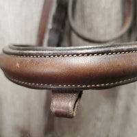Soft Rsd Padded Bridle, Rubber Reins, Buckles *gc, NO Flash, clean, older, mnr dirt, rubs & film, repaired
