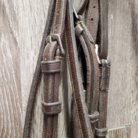 Soft Rsd Padded Bridle, Rubber Reins, Buckles *gc, NO Flash, clean, older, mnr dirt, rubs & film, repaired
