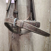 Soft Rsd Padded Bridle, Rubber Reins, Buckles *gc, NO Flash, clean, older, mnr dirt, rubs & film, repaired
