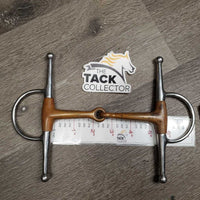 Med Copper Full Cheek Snaffle Bit *gc, clean, stains, mnr scratcges