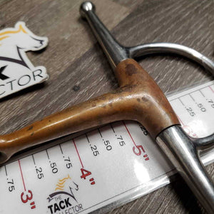 Med Copper Full Cheek Snaffle Bit *gc, clean, stains, mnr scratcges