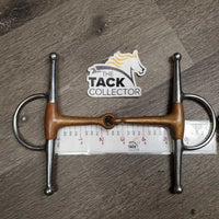 Med Copper Full Cheek Snaffle Bit *gc, clean, stains, mnr scratcges
