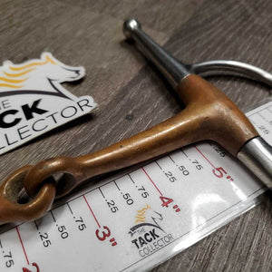 Med Copper Full Cheek Snaffle Bit *gc, clean, stains, mnr scratcges