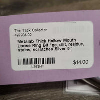 Thick Hollow Mouth Loose Ring Bit *gc, dirt, residue, stains, scratches
