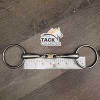 Hvy Thick French Link Loose Ring Bit, flat center bar *gc, dirt, stains, scratches