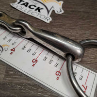 Hvy Thick French Link Loose Ring Bit, flat center bar *gc, dirt, stains, scratches