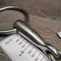 Hvy Thick French Link Loose Ring Bit, flat center bar *gc, dirt, stains, scratches
