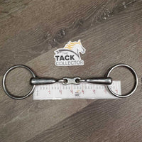 Hvy Thick French Link Loose Ring Bit, flat center bar *gc, dirt, stains, scratches