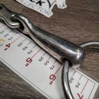 Hvy Thick French Link Loose Ring Bit, flat center bar *gc, dirt, stains, scratches
