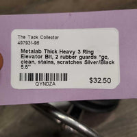 Thick Heavy 3 Ring Elevator Bit, 2 rubber guards *gc, clean, stains, scratches
