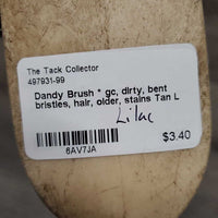 Dandy Brush * gc, dirty, bent bristles, hair, older, stains