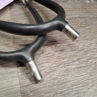 Pr POW Spurs, rubber sides *gc, clean & dirty, rubs
