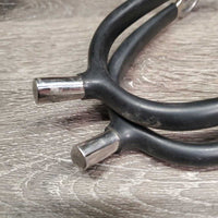 Pr POW Spurs, rubber sides *gc, clean & dirty, rubs