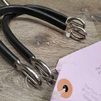 Pr POW Spurs, rubber sides *gc, clean & dirty, rubs