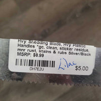 Hvy Shedding Blade, Hvy Plastic Handles *gc, clean, sticker residue, mnr rust, stains & rubs