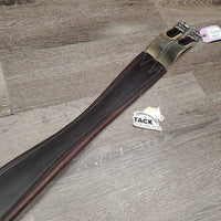 Thick Padded Leather Girth, 1x els *vgc, clean, dusty, rubs, creases, stains
