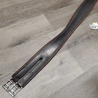 Thick Padded Leather Girth, 1x els *vgc, clean, dusty, rubs, creases, stains
