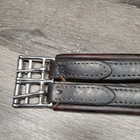 Thick Padded Leather Girth, 1x els *vgc, clean, dusty, rubs, creases, stains
