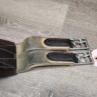 Thick Padded Leather Girth, 1x els *vgc, clean, dusty, rubs, creases, stains