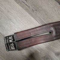 Thick Padded Leather Girth, 1x els *vgc, clean, dusty, rubs, creases, stains
