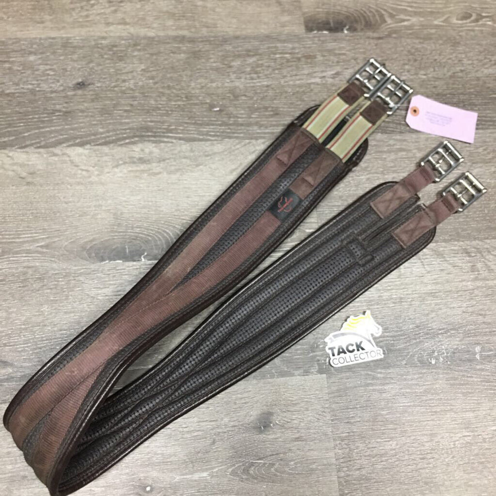 Nylon Web Neoprene Girth, 1x els *gc, clean, rubs, stains, mnr dirt & edge holes, faded