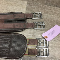 Nylon Web Neoprene Girth, 1x els *gc, clean, rubs, stains, mnr dirt & edge holes, faded
