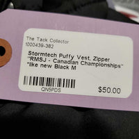 Puffy Vest, Zipper "RMSJ - Canadian Championships" *like new