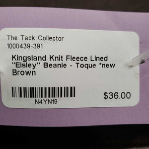 Knit Fleece Lined "Eisley" Beanie - Toque *new