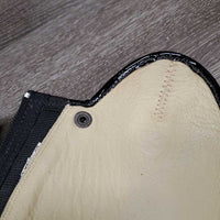 Hvy Leather Half Chaps, Back Zip *vgc/gc, clean & mnr dirt, stains & faded