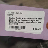 Euro Seat Sticky Knee Breeches *vgc, mnr puckers, threads, seat rubs & pills