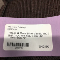 Fleece & Mesh Scrim Cooler, tail, 0 legs *vgc, mnr hair, v. mnr dirt
