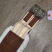 Nylon Web & Fleece Girth, Velcro Liner, 2x els, D Ring *xc, v.mnr dirt & hair