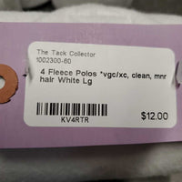 4 Fleece Polos *vgc/xc, clean, mnr hair
