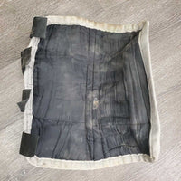 Front & Hind Shipping Boots *fair, older, mnr dirt?, faded, stains, holey edges, torn velcro, edge rubs/frays, unstitched seams
