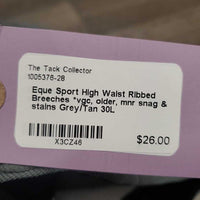 High Waist Ribbed Breeches *vgc, older, mnr snag & stains
