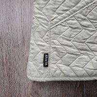Quilt Vest, Fleece Lining, Zipper, High Collar *gc, older, pilly, puckered, rubs
