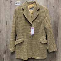 VINTAGE Hvy Wool Tweed Coat - Jacket *xc, clean, pulled lining seam