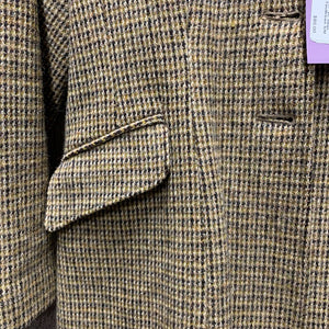VINTAGE Hvy Wool Tweed Coat - Jacket *xc, clean, pulled lining seam