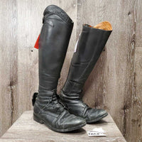 Pr Field Boots, Zips *gc/fair, clean, faded, older, v.scuffed toes, missing laces, lining: holes & stains, No Insoles, v.rubbed heels
