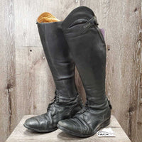Pr Field Boots, Zips *gc/fair, clean, faded, older, v.scuffed toes, missing laces, lining: holes & stains, No Insoles, v.rubbed heels