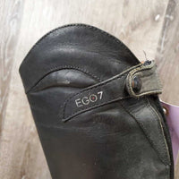 Pr Field Boots, Zips *gc/fair, clean, faded, older, v.scuffed toes, missing laces, lining: holes & stains, No Insoles, v.rubbed heels