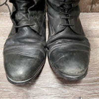 Pr Field Boots, Zips *gc/fair, clean, faded, older, v.scuffed toes, missing laces, lining: holes & stains, No Insoles, v.rubbed heels
