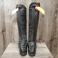 Pr Field Boots, Zips *gc/fair, clean, faded, older, v.scuffed toes, missing laces, lining: holes & stains, No Insoles, v.rubbed heels