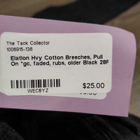 Hvy Cotton Breeches, Pull On *gc, faded, rubs, older

