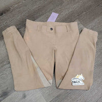 Hvy Cotton Breeches, Pull On *gc/fair, discolored, rubs, pills older, undone seam , stains
