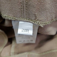 Hvy Cotton Breeches, Pull On *gc/fair, discolored, rubs, pills older, undone seam , stains