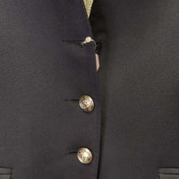 Show Jacket, Mesh Lining, Micro Suede Collar *vgc, older, loose lining, missing 2 buttons
