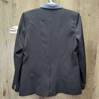 Show Jacket, Mesh Lining, Micro Suede Collar *vgc, older, loose lining, missing 2 buttons
